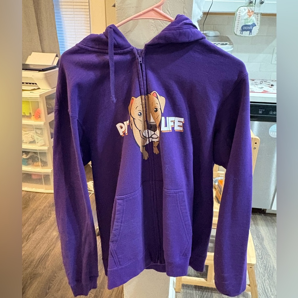Purple Dog Graphic Hoodie